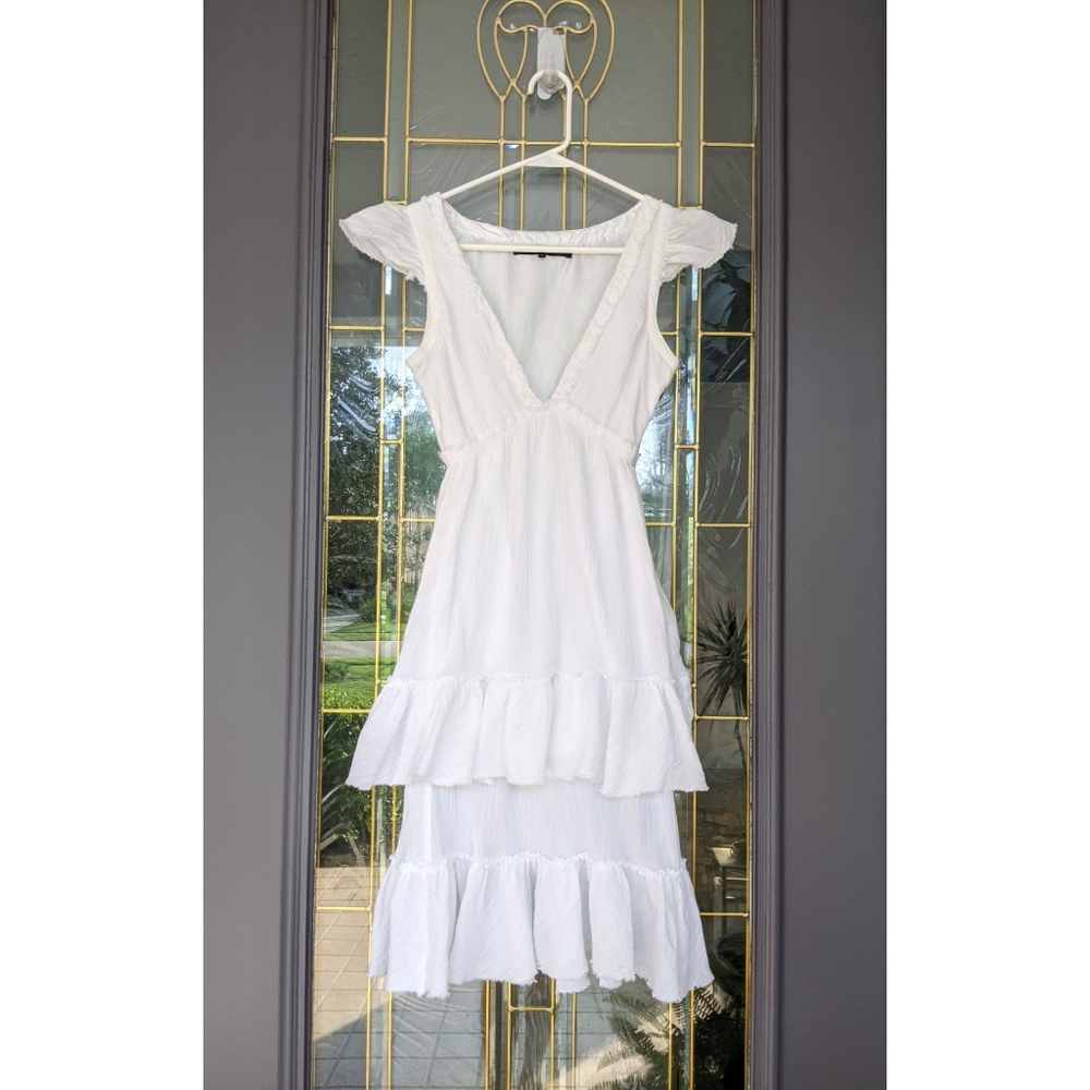 Marc Jacobs deep V tiered ruffle dress sz 4